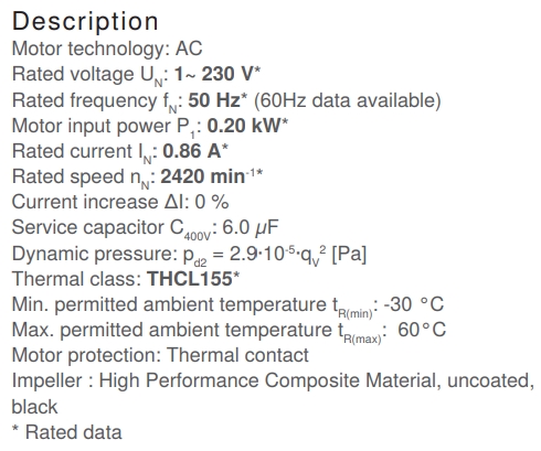 Технологические характеристики RH25V-2EP.WD.1R, арт. 113237